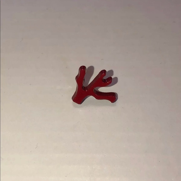 Red Enamel Coral Lapel Pin - Picture 2 of 5